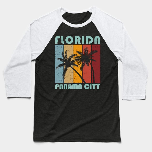 Panama City Beach Florida Graphic Vintage Baseball T-Shirt by Designkix